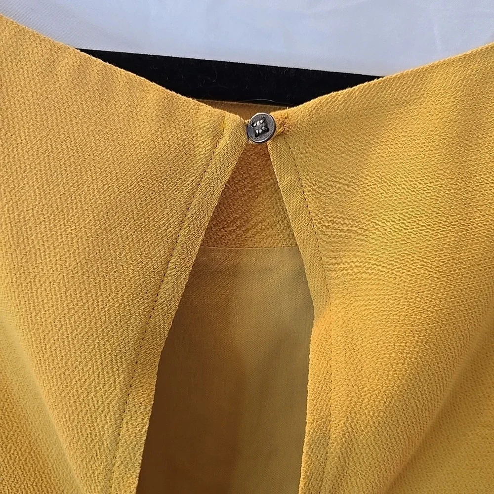Free People Some Like It Hot Dress In Sun‎ Yellow SIZE L Flowy Slit Sleeves NWT